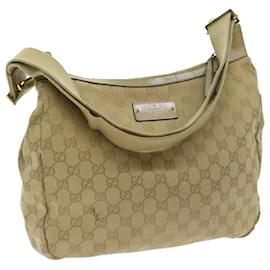 Gucci-GUCCI GG Canvas Shoulder Bag Beige 90762 auth 58417-Beige