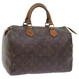 Louis Vuitton-Louis Vuitton Monogram Speedy 30 Hand Bag M41526 LV Auth 58395-Monogram