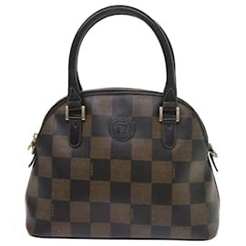 Fendi-FENDI Sac à main en toile Pecan Toile enduite 3Set Marron Noir Auth bs9108-Marron,Noir