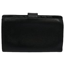 Chanel-Portafoglio CHANEL Pelle di caviale Nero CC Auth bs9539-Nero