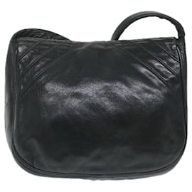 Bally-BALLY Shoulder Bag Leather Black Auth bs9505-Black