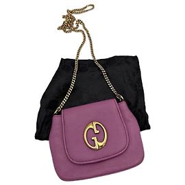 Bolsa de ombro Gucci 1973 em couro granulado rosa Fuschia