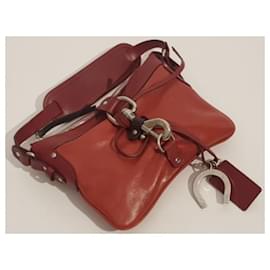 Chloé-Handbags-Silvery,Dark red