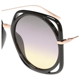 Dior-Dior DIORDIREKTION 0D 26S 56 Schwarze Sonnenbrille-Schwarz,Golden