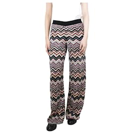 Missoni-Multicoloured wide-leg wool-blend trousers - size UK 12-Multiple colors