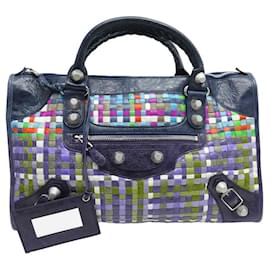 Balenciaga-BALENCIAGA ARENA CITY HANDBAG IN INTRECIATO LEATHER 173080 HAND BAG PURSE-Multiple colors