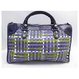 Balenciaga-BALENCIAGA ARENA CITY HANDBAG IN INTRECIATO LEATHER 173080 HAND BAG PURSE-Multiple colors