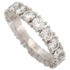 Cartier-BAGUE CARTIER ALLIANCE DESTINEE CRN4127552 T52 PLATINE & DIAMANTS RING-Argenté