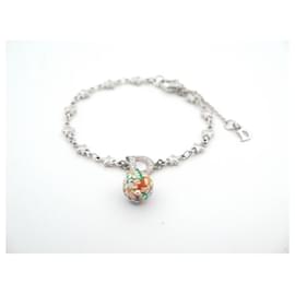 Christian Dior-CHRISTIAN DIOR STARS AND MULTICOLOR PEARL BRACELET16/20CM METAL SILVER-Silvery