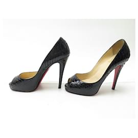 Christian Louboutin-CHRISTIAN LOUBOUTIN SHOES NEW VERY PRIVATE PUMPS 39 and add python-Black