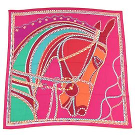 Hermès ABITO DA SERA CHALE HERMES MANLIK 140CM IN CASHMERE E SETA SCIALLE CASHMERE Rosa