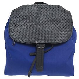 NEW BOTTEGA VENETA BACKPACK WITH FLAP INTRECCIATO LEATHER CANVAS BACKPACK BAG Other