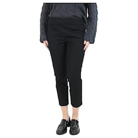 Joseph-Black slim-fit cropped trousers - size UK 14-Black