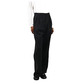 Autre Marque-Pantalon large noir à fines rayures - taille FR 34-Noir
