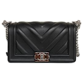 Chanel-Chanel Old Medium Boy Klappe-Schwarz