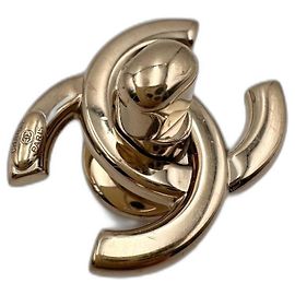 CHANEL chiusura originale CC turnlock oro lucido D'oro