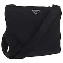 Prada-PRADA Shoulder Bag Nylon Black Auth fm2842-Black