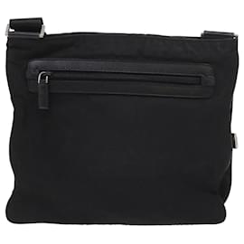 Prada-PRADA Schultertasche Nylon Schwarz Auth fm2842-Schwarz