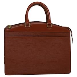 Louis Vuitton-LOUIS VUITTON Epi Riviera Hand Bag Brown M48183 LV Auth 58378-Brown