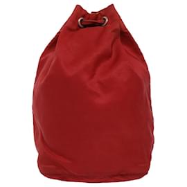 Prada-PRADA Sac à Main Pochette Nylon Rouge Auth ac2424-Rouge