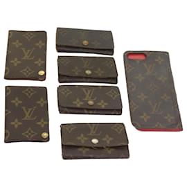 Louis Vuitton-LOUIS VUITTON Monogram i Phone Case Key Case 7Set LV Auth bs9193-Monogram