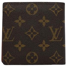 Louis Vuitton-LOUIS VUITTON Monogram Portefeuille Marco Portafoglio Bifold M61675 LV Aut 57875-Monogramma
