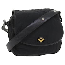 Autre Marque-BOTTEGAVENETA Shoulder Bag Nylon Black Auth bs9597-Black