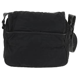 Autre Marque-BOTTEGAVENETA Shoulder Bag Nylon Black Auth bs9597-Black