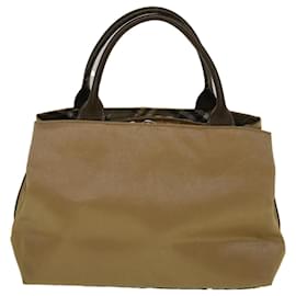 Burberry-BURBERRY Blue Label Hand Bag Nylon Beige Auth bs8792-Beige