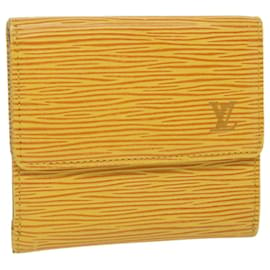 Louis Vuitton-LOUIS VUITTON Epi Porte Monnaie Bier Cartes Crédito Amarelo M63489 LV Auth bs9490-Amarelo