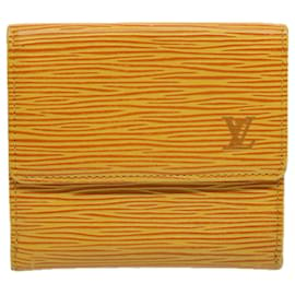 Louis Vuitton-LOUIS VUITTON Epi Porte Monnaie Bier Cartes Crdit Amarillo M63489 Bases de autenticación de LV9490-Amarillo