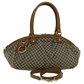 Gucci-GUCCI Shoulder Bag Canvas 2way Beige Brown 223974 auth 58602-Brown,Beige