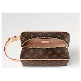 Louis Vuitton Locker Dopp Kit Monogram Brown Brown