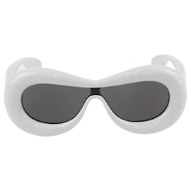 Loewe-Weißes LW400991 Schild-Sonnenbrille-Weiß