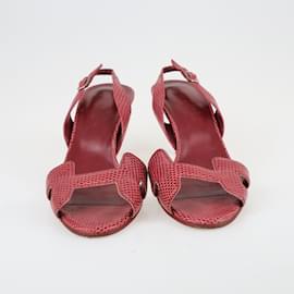 Hermès-Red Night Ankle Strap Sandals-Red