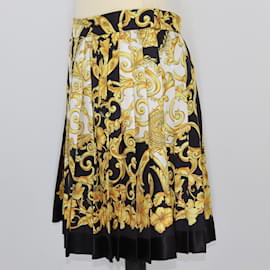 Versace-Multicolor Printed Midi Skirt-Multiple colors