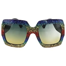 Gucci-Mehrfarbiges GG0102s Sonnenbrillen-Mehrfarben