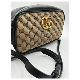 Gucci Marmont Puerto Banus Handtasche Leder Hellbraun Hellbraun