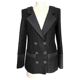 Chanel-Paris / Seoul Black Tweed Jacket-Black