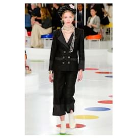 Chanel-Paris / Schwarze Tweed-Jacke von Seoul-Schwarz