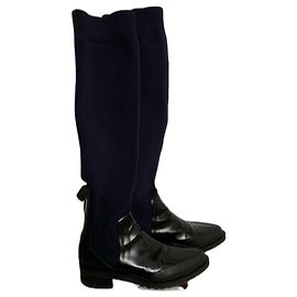Sportmax BOOTS Noir Bleu foncé