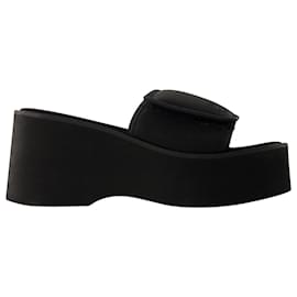 Courreges-Scuba Wave Sandals - Courreges - Polyester - Black-Black
