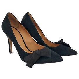 Décolleté Isabel Marant in camoscio nero con fiocchi Nero