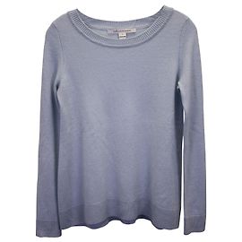 Diane Von Furstenberg Pull Col Rond en Cachemire Bleu Clair Bleu Bleu clair