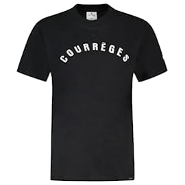 Courreges-Ac Straight T-Shirt – Courreges – Baumwolle – Schwarz-Schwarz