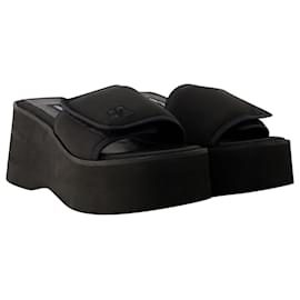 Courreges-Scuba Wave Sandals - Courreges - Polyester - Black-Black