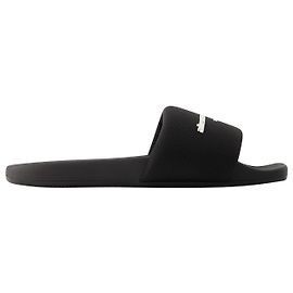 Aw Pool-Slides – Alexander Wang – Nylon – Schwarz Schwarz