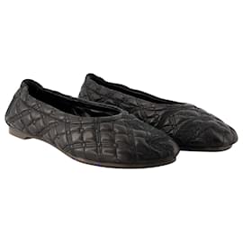 Burberry-Sadler Ballerinas - Burberry - Leather - Black-Black