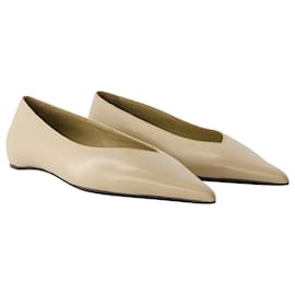 Totême-The Asymmetric Ballerinas - TOTEME - Leather - Beige-Beige