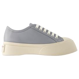 Marni-Schnürsneaker – Marni – Leder – Grau-Grau